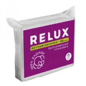 РЕЛЮКС ПАЛОЧКИ ВАТНЫЕ №100 ПАКЕТ [RELUX]