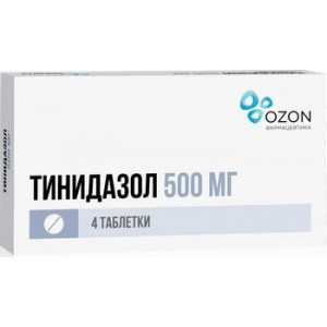 ТИНИДАЗОЛ 500МГ. №4 ТАБ. П/П/О /ОЗОН/