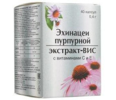 ЭХИНАЦЕИ ПУРПУРНОЙ ЭКСТРАКТ С ВИТ.С,Е-ВИС 400МГ. №40 КАПС.