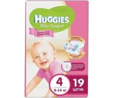 ХАГГИС ПОДГУЗНИКИ УЛЬТРА КОМФОРТ 8-14КГ Д/ДЕВ. №19 [HUGGIES]