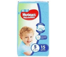 ХАГГИС ПОДГУЗНИКИ УЛЬТРА КОМФОРТ 12-22КГ Д/МАЛ. №15 [HUGGIES]