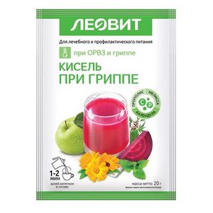 ЛЕОВИТ КИСЕЛЬ ПРИ ГРИППЕ 20Г. №1 ПАК.