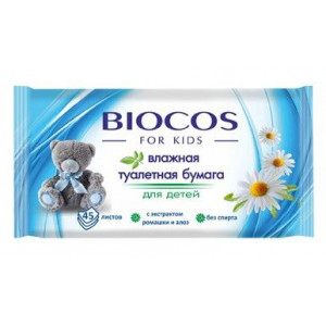 БИОКОС ТУАЛ. БУМАГА Д/ДЕТЕЙ №45 ВЛАЖНАЯ [BIOCOS]