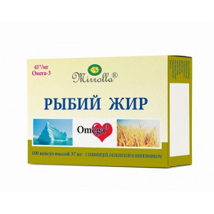 МИРРОЛЛА РЫБИЙ ЖИР ПИЩЕВОЙ МАСЛО ПШЕНИЦА+ШИПОВНИК+ОБЛЕПИХА 370МГ. №100 КАПС. МИРРОЛЛА РЫБИЙ ЖИР ПИЩЕВОЙ МАСЛО ПШЕНИЦА+ШИПОВНИК+ОБЛЕПИХА 370МГ. №100 КАПС.