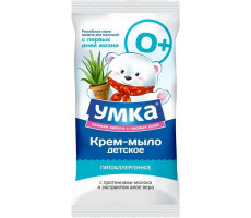 УМКА КРЕМ-МЫЛО МОЛОКО+АЛОЭ ДЕТСК. 0+ 80Г.