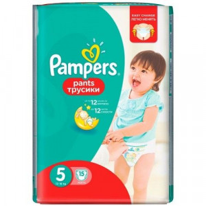 ПАМПЕРС ПОДГУЗН. ПАНТС ТРУСИКИ 5 ЮНИОР 12-17КГ №15 [PAMPERS]