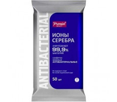 ПРЕМИАЛ САЛФЕТКИ ВЛАЖН. А/БАКТЕР. СЕРЕБРЯН. ЗАЩИТА №50 [PREMIAL]