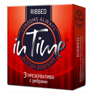ИН ТАЙМ ПРЕЗЕРВАТИВ №3 RIBBED РЕБРА [IN TIME]