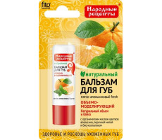НАРОДНЫЕ РЕЦЕПТЫ БАЛЬЗАМ Д/ГУБ МЯТНО-АПЕЛЬСИН. ФРЕШ 4,5Г. /ФИТОКОСМЕТИК/