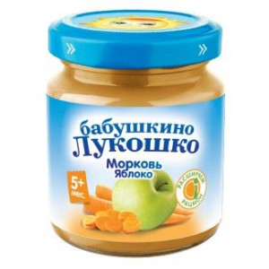 Б.ЛУКОШКО ПЮРЕ 100Г. ЯБЛОКО+МОРКОВЬ 5+МЕС.