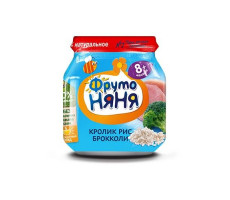 ФРУТОНЯНЯ ПЮРЕ 100Г. РИС+КРОЛИК+БРОККОЛИ 8+МЕС.