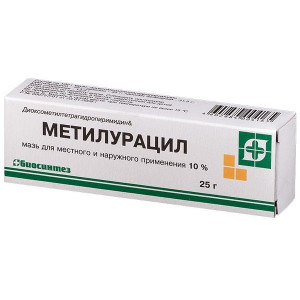 МЕТИЛУРАЦИЛ 10% 25Г. МАЗЬ Д/МЕСТ. И НАРУЖ.ПРИМ. ТУБА /БИОСИНТЕЗ/