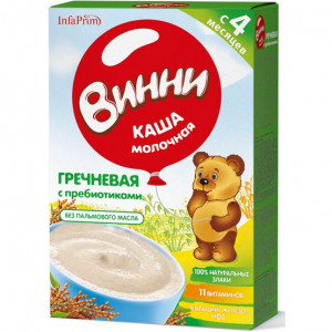 ВИННИ КАША 200Г. ГРЕЧНЕВАЯ+ПРЕБИОТИКИ МОЛ. 4+