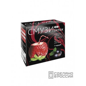 ДЕТОКС СК СМУЗИ КЛУБНИКА+ЧЕРН.СМОРОДИНА+МЯТА+ЯБЛОКО КЛЕТЧАТКА 12Г. №7 (84Г.)