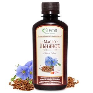 ОЛЕОС МАСЛО ЛЬНЯНОЕ ПИЩЕВОЕ НЕРАФ. 250МЛ. [OLEOS]