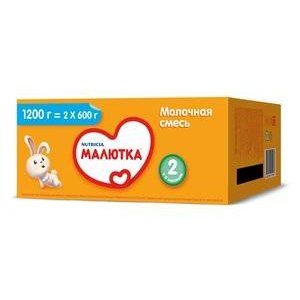 МАЛЮТКА 2 МОЛОЧНАЯ СМЕСЬ 1200Г. (600Г.Х2) 6+МЕС.