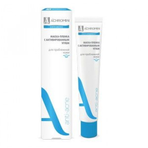 АХРОМИН ANTI-ACNE МАСКА-ПЛЕНКА Д/ЛИЦА Д/ГЛУБ. ОЧИЩЕН. АКТИВИР. УГОЛЬ 75МЛ. [ACHROMIN]