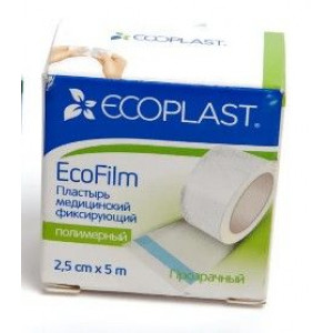 ЭКОПЛАСТ ПЛАСТЫРЬ 2,5СМХ5М МЕД. ФИКС. ПОЛИМ. ЭКОФИЛМ [ECOPLAST]