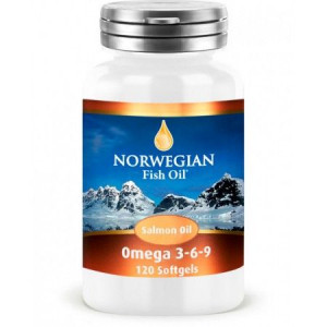 НОРВЕГИАН ФИШ ОИЛ ОМЕГА-3-6-9 МАСЛО ЛОСОСЯ 745МГ. №120 КАПС. [NORWEGIAN]