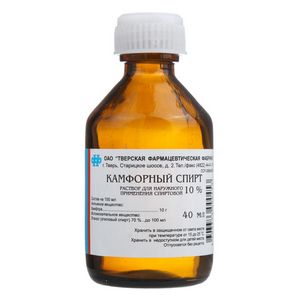 КАМФОРНЫЙ СПИРТ 10% 40МЛ. №1 Р-Р Д/НАРУЖ.ПРИМ. ФЛ. /ТВЕРСКАЯ ФФ/
