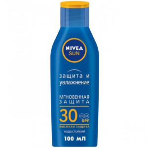 НИВЕЯ САН ЛОСЬОН СОЛНЦЕЗАЩ. ЗАЩИТА И УВЛАЖНЕНИЕ SPF-30 100МЛ. [NIVEA]