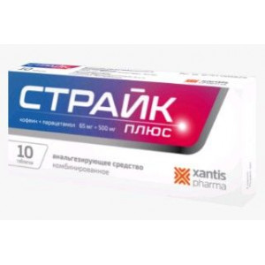 СТРАЙК ПЛЮС 65МГ+500МГ. №10 ТАБ.