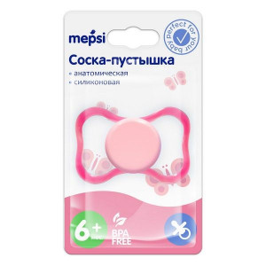 МЕПСИ СОСКА-ПУСТЫШКА СИЛ. АНАТОМ. 6+ РОЗ. /АРТ.0352/ [MEPSI]
