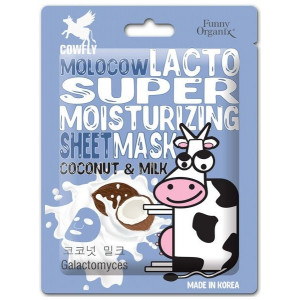ФАННИ ОРГАНИКС MOLOCOW МАСКА ТКАН. Д/ЛИЦА СУПЕР УВЛАЖН. КОКОС.МОЛОКО 20Г. [FUNNY ORGANIX]