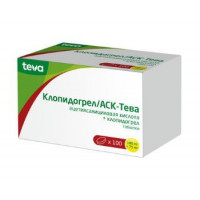 КЛОПИДОГРЕЛ/АСК-ТЕВА 100МГ.+75МГ. №100 ТАБ.