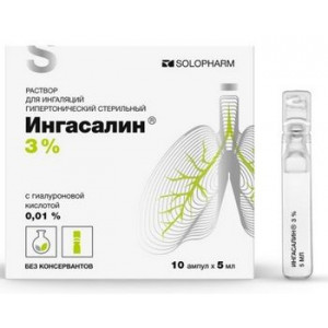 ИНГАСАЛИН 3% 5МЛ. №10 Р-Р Д/ИНГ. ГИПЕРТ. СТЕР. АМП. /СОЛОФАРМ/