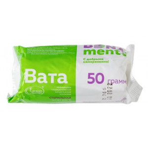 БОНА МЕНТЕ! ВАТА ХИР. СТЕР. ХЛОПК. 50Г. [BONA MENTE!]