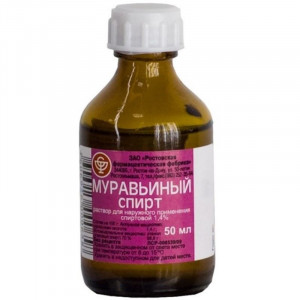 МУРАВЬИНЫЙ СПИРТ 1,4% 50МЛ. №1 Р-Р Д/НАРУЖ.ПРИМ. ФЛ. /БЭГРИФ/