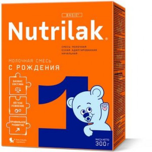 НУТРИЛАК-1 МОЛОЧН.СМЕСЬ 0-6 МЕС. 300Г. [NUTRILAK]