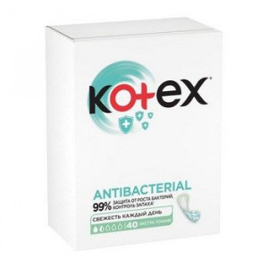 КОТЕКС ПРОКЛАДКИ ЕЖЕДН. А/БАКТЕР. ЭКСТРА ТОНКИЕ №40 [KOTEX]