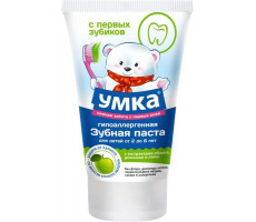 УМКА ЗУБ.ПАСТА ЯБЛОКО 2-6ЛЕТ 65Г.