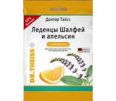 Д.ТАЙСС ЛЕДЕНЦЫ ШАЛФЕЙ+АПЕЛЬСИН+ВИТ. С 75Г.