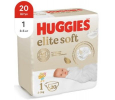 ХАГГИС ПОДГУЗНИКИ ЭЛИТ СОФТ 1 3-5КГ №20 [HUGGIES]