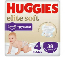 ХАГГИС ТРУСИКИ-ПОДГУЗНИКИ ЭЛИТ СОФТ 9-14КГ №38 [HUGGIES]