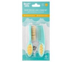 РОКСИ-КИДС ЩЕТКА+РАСЧЕСКА НАТУР.ЩЕТИНА ДЕТС. МЯТА /АРТ.RBH-001-M/ [ROXY KIDS]