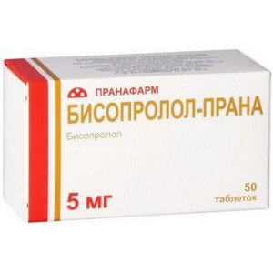 БИСОПРОЛОЛ-ПРАНА 5МГ. №50 ТАБ. П/П/О /ПРАНАФАРМ/