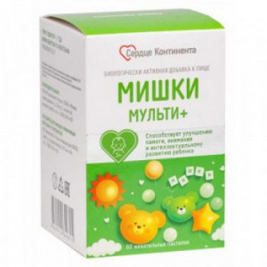СЕРДЦЕ КОНТИНЕНТА МИШКИ МУЛЬТИ+ 2Г. №60 ПАСТИЛКИ ЖЕВ.
