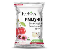 ХЕРБИОН ИММУНО ЭХИНАЦЕЯ ВИТ.С+ЦИНК ВИШНЯ №25 ПАСТИЛКИ [HERBION]