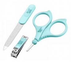 РОКСИ-КИДС МАНИКЮР. НАБОР (НОЖН+ПИЛ.+КУСАЧКИ) ГОЛУБ. /АРТ.RBM-001-B/ [ROXY KIDS]