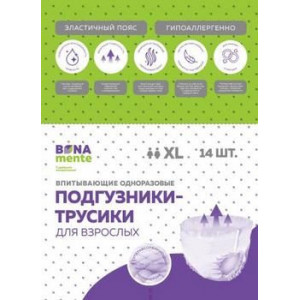 БОНА МЕНТЕ ПОДГУЗНИКИ-ТРУСЫ Д/ВЗР. Р.XL №14 [BONA MENTE]