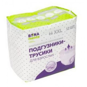 БОНА МЕНТЕ ПОДГУЗНИКИ-ТРУСЫ Д/ВЗР. Р.XXL №12 [BONA MENTE]