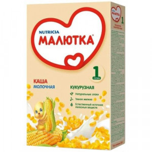 МАЛЮТКА КАША КУКУРУЗА МОЛ. 200/220Г. 5+МЕС.