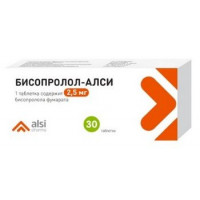 БИСОПРОЛОЛ-АЛСИ 2,5МГ. №30 ТАБ. /АЛСИ ФАРМА/