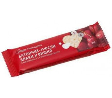 СЕРДЦЕ КОНТИНЕНТА БАТОНЧИК-МЮСЛИ СПЕЦИАЛИЗ. ЗЛАКИ+ВИШНЯ+ВИТ.Е,С 25Г.