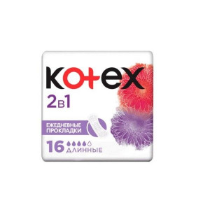 КОТЕКС ПРОКЛАДКИ ЕЖЕДН. 2В1 ДЛИННЫЕ №16 [KOTEX]